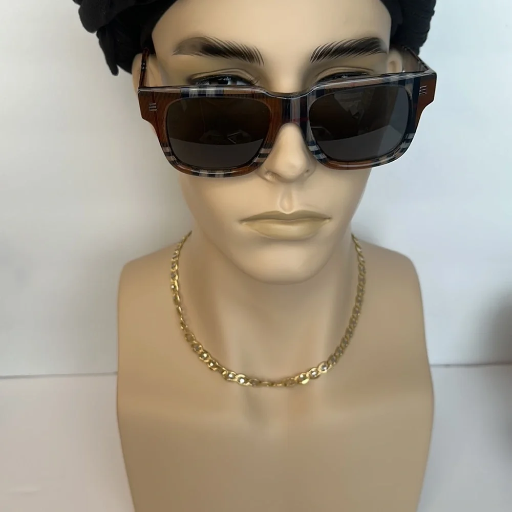 💯 - New Authentic BURBERRY Dark Gray Square Men's Sunglasses